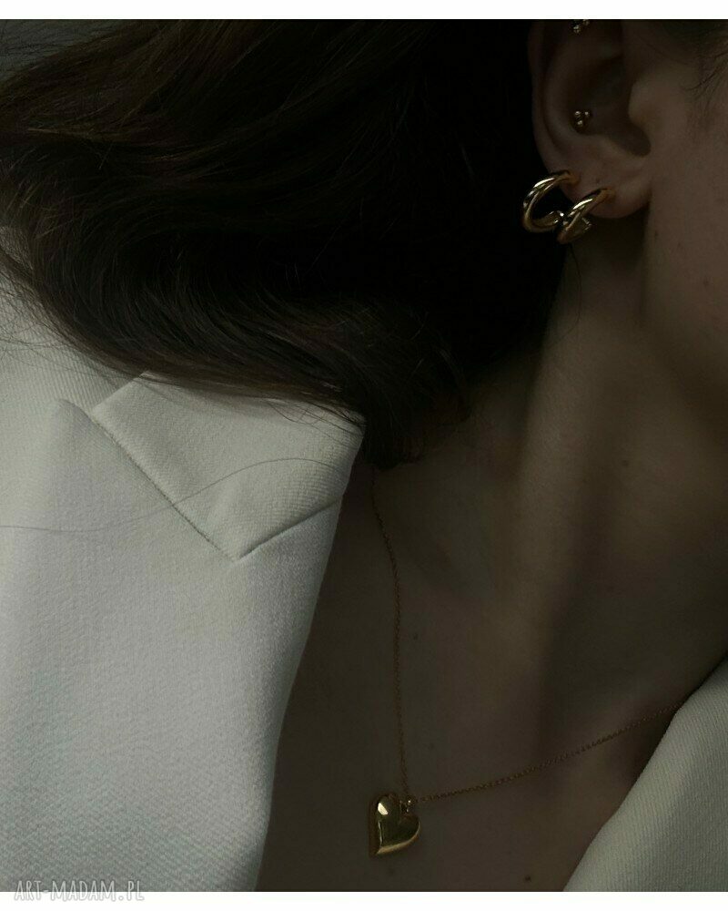 kolczyki: Złote kolczyki koła hand made