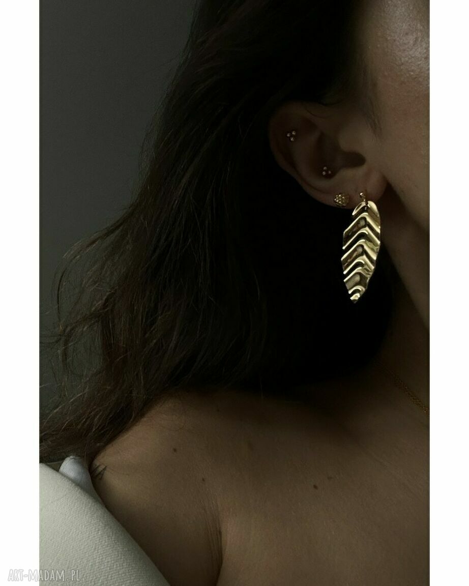 kolczyki: Złote kolczyki kuleczki Hand Made