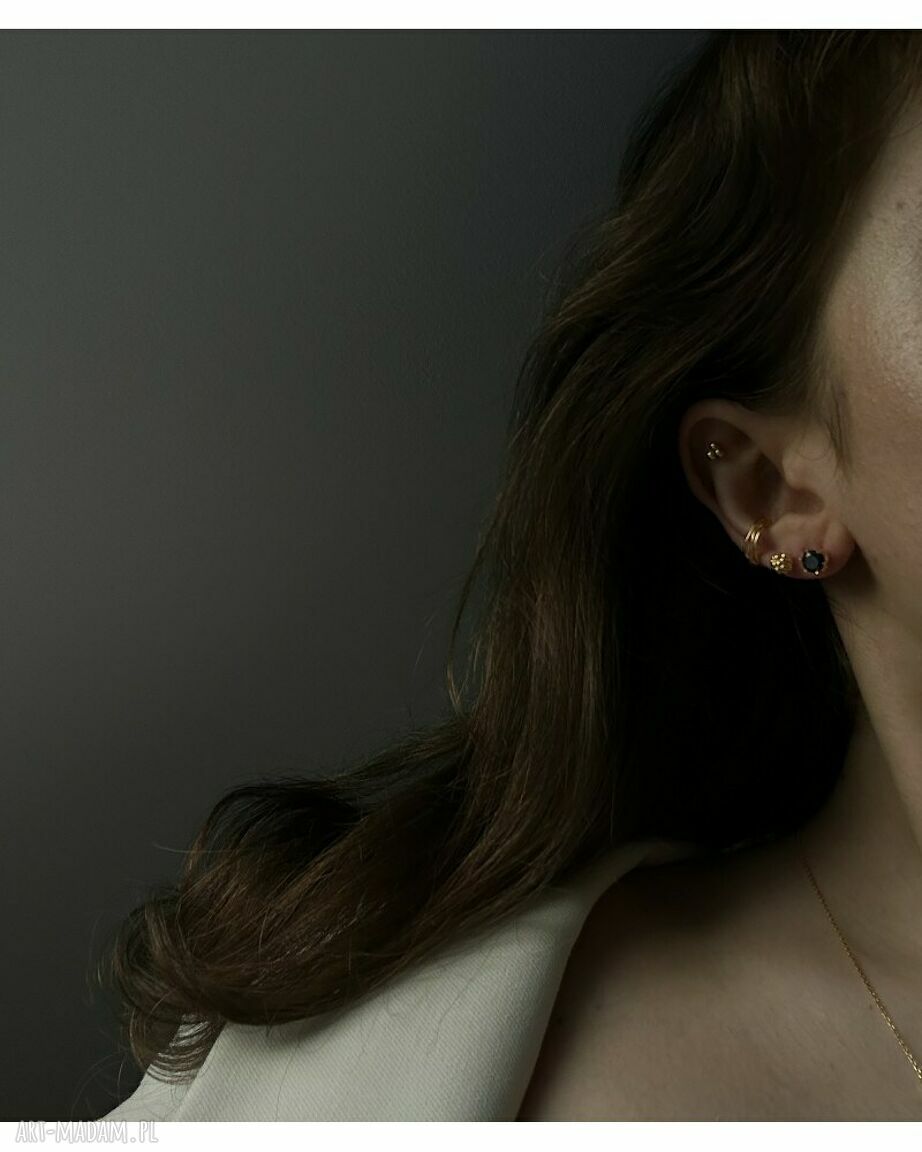 kolczyki: Złote kolczyki kuleczki Hand Made