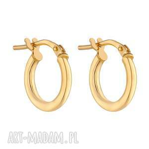 złote kolczyki małe kółeczka sotho - obręcze, koła