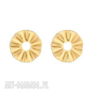 złote kolczyki wachlarze