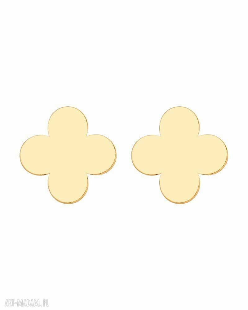 Złote kolczyki rozetkami rozetki baranki całość wykonana sotho