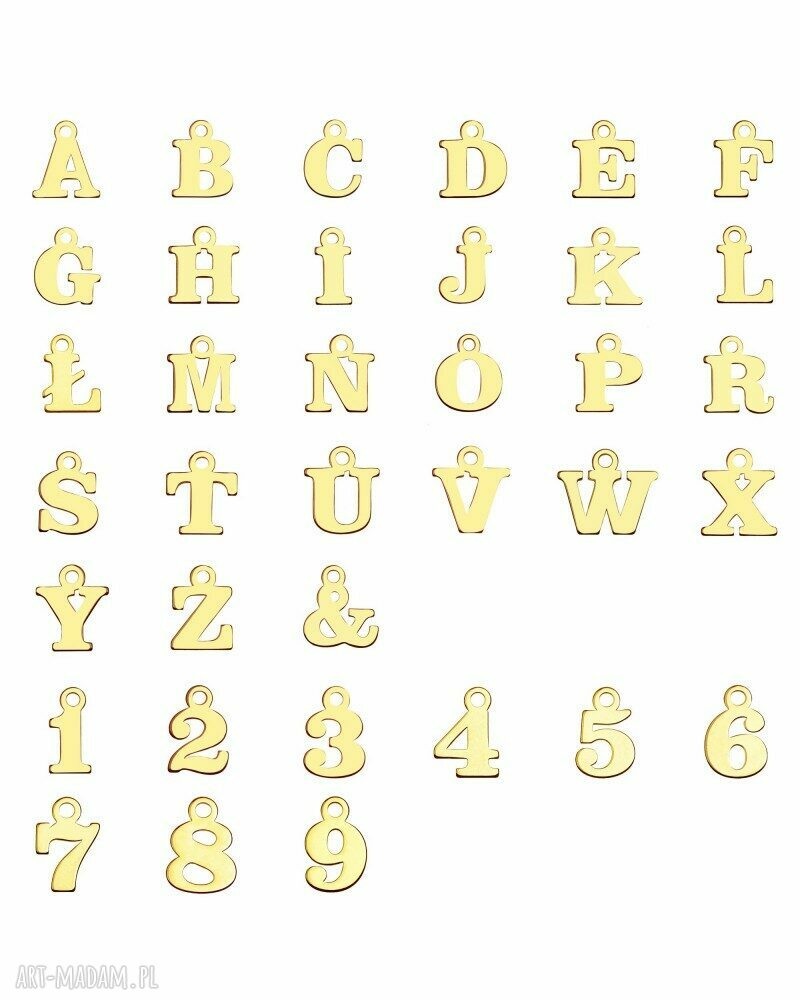 Złote kolczyki z perłami i literkami - personalizowany Sotho