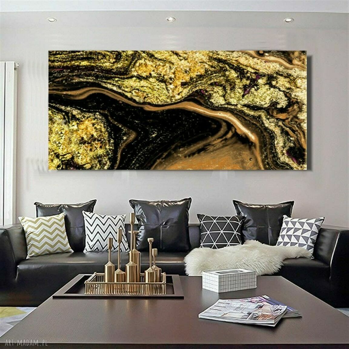 Złote marzenie - obraz na płótnie 80x170 cm z wyrazistą strukturą