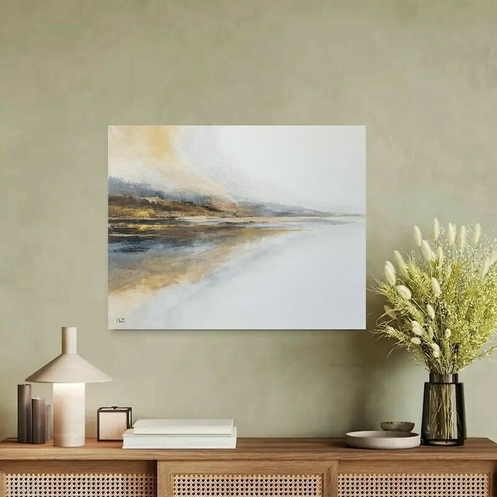 Złoty brzeg - obraz akrylowy na płótnie 50x60 cm