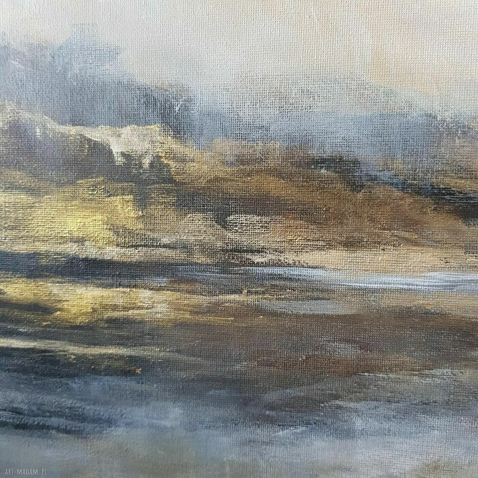 Złoty brzeg - obraz akrylowy na płótnie 50x60 cm