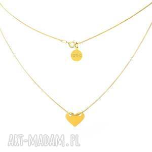 złoty modowy naszyjnik serce serduszko łańcuszek żmijka
