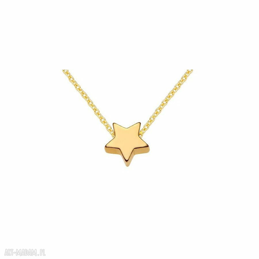 naszyjniki: Złoty naszyjnik z delikatną gwiazdką handmade