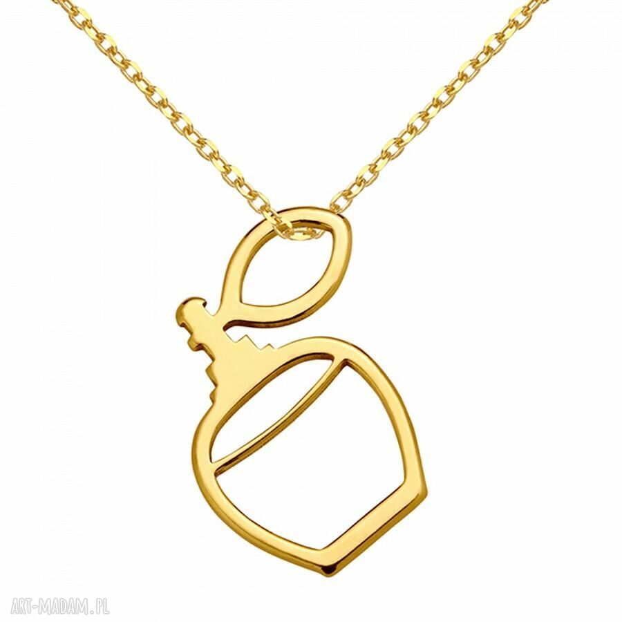 naszyjniki: ZŁOTY NASZYJNIK Z FLAKONEM PERFUM HandMade