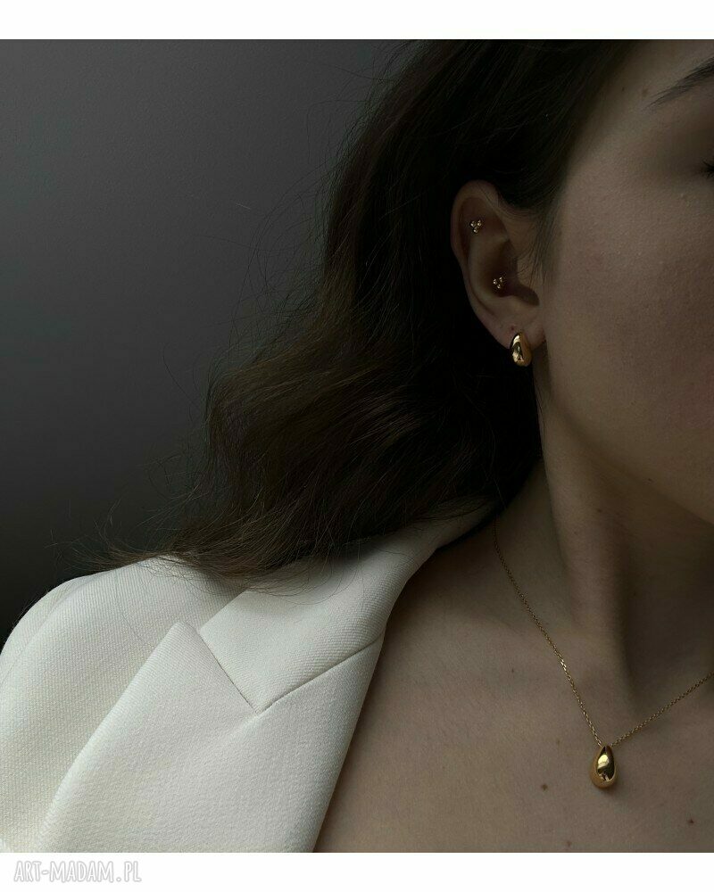 naszyjniki: Złoty naszyjnik z kroplą Hand Made