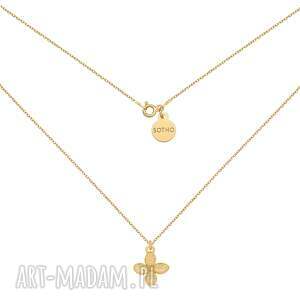 sotho złoty naszyjnik z kwiatkiem