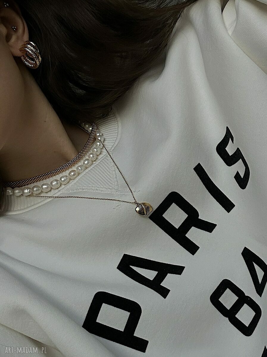 naszyjniki: Złoty naszyjnik z plecioną retro zawieszką ręcznie wykonane