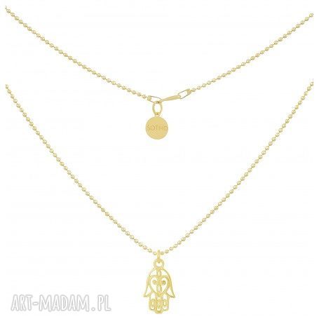 naszyjnik rĘkĄ złoty fatima łańcuszek modowy