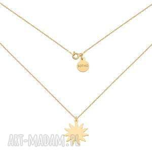 złoty naszyjnik ze słoneczkiem - złote naszyjniki