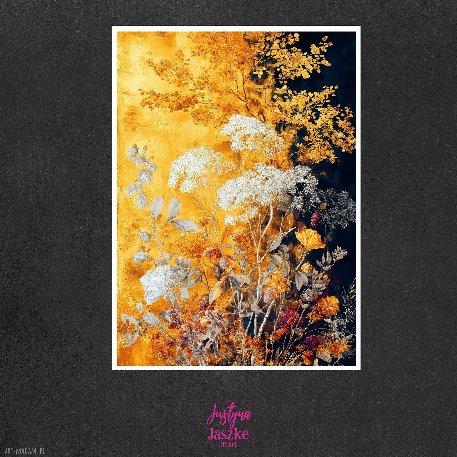 złoty ogród zestaw 9 grafik 13x18 cm - Justyna ღ art-Madam.pl