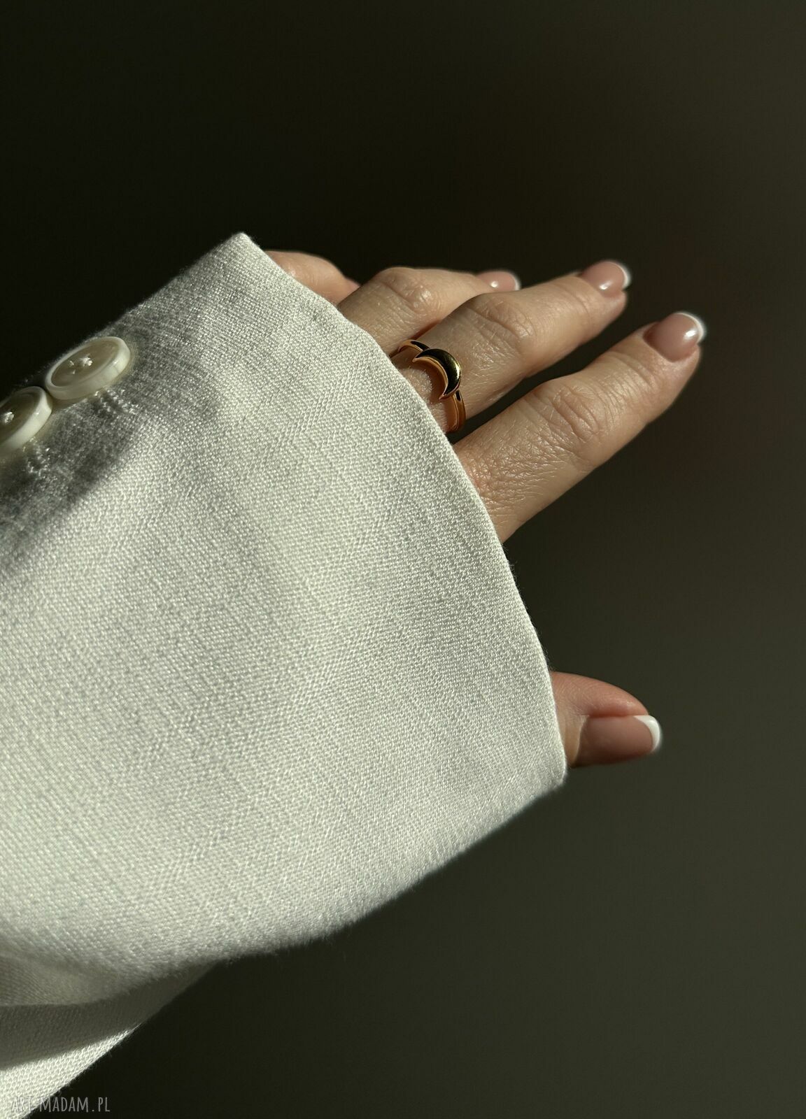 pierścionki: Złoty pierścionek z księżycem Autorskie