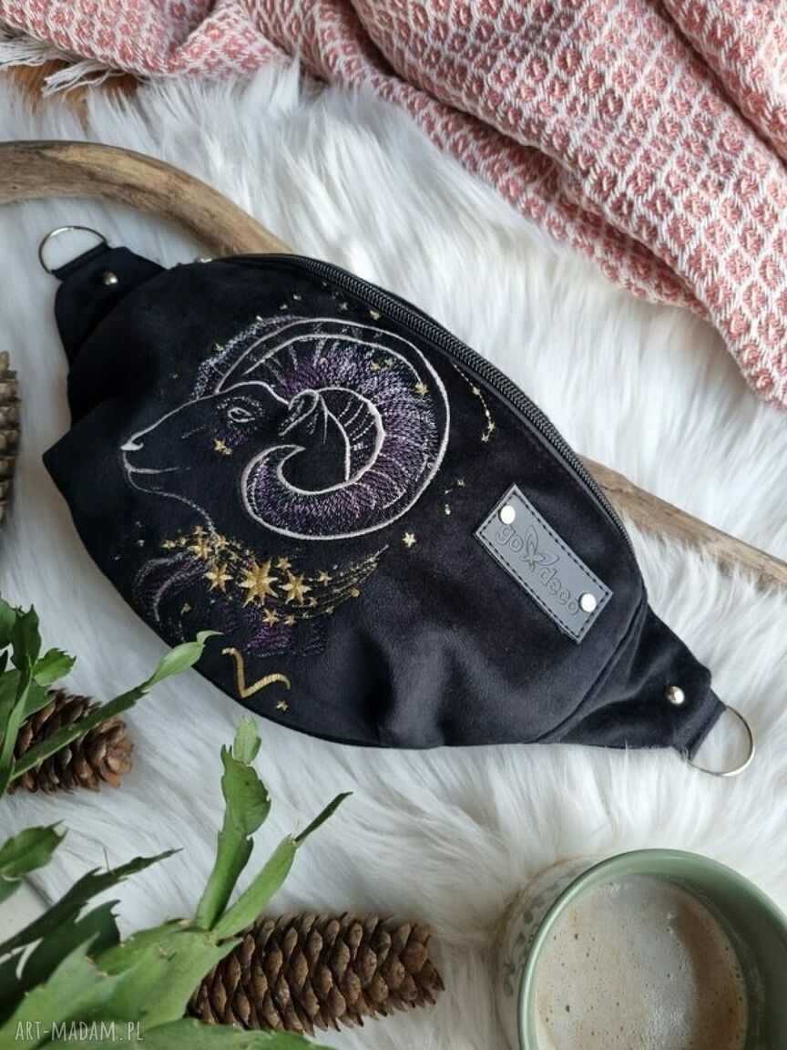 Znak zodiaku Baran - nerka haftowana saszetka