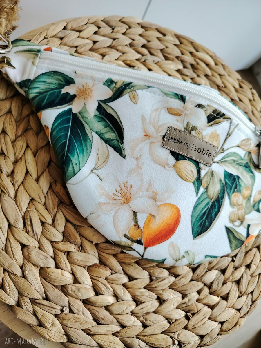 Mała nerka Zoja Pomarańcze w kwiaty - handmade
