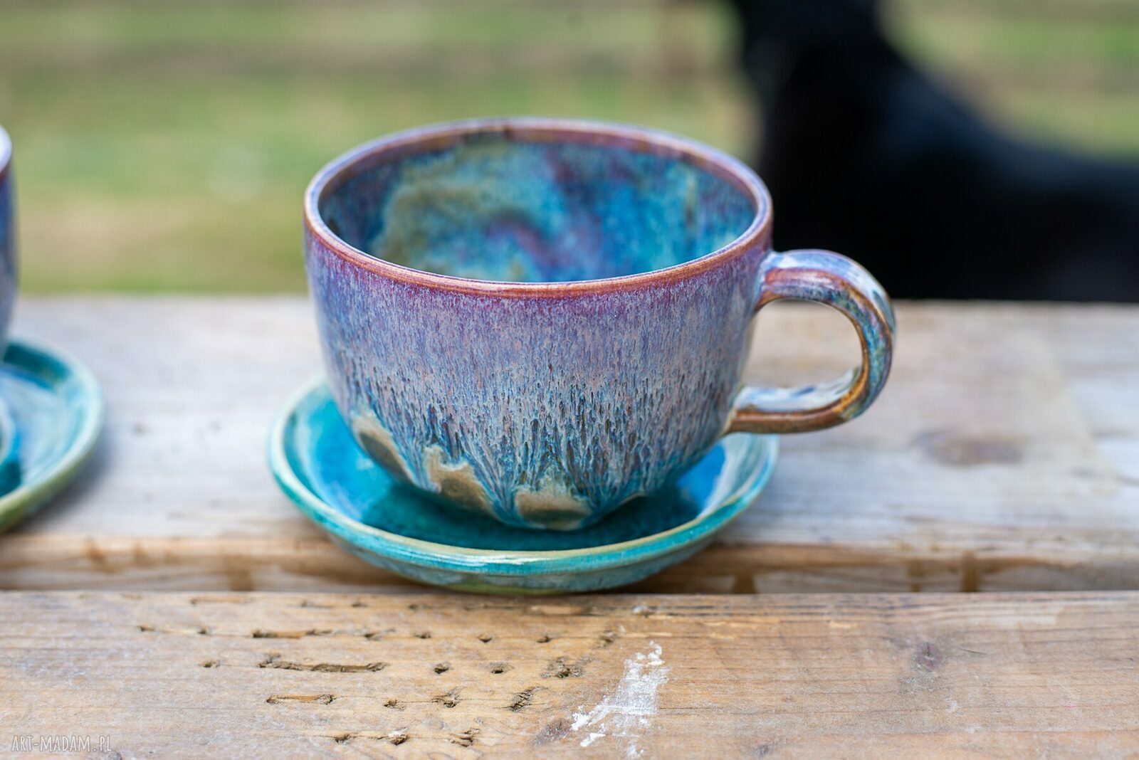 Filiżanka z żółwiem Opal - rękodzieło ceramiczne ok. 300 ml