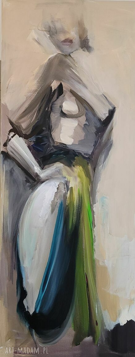 Obraz „Zuchwałość” 130x50 - kobiece szkice malowane akrylem