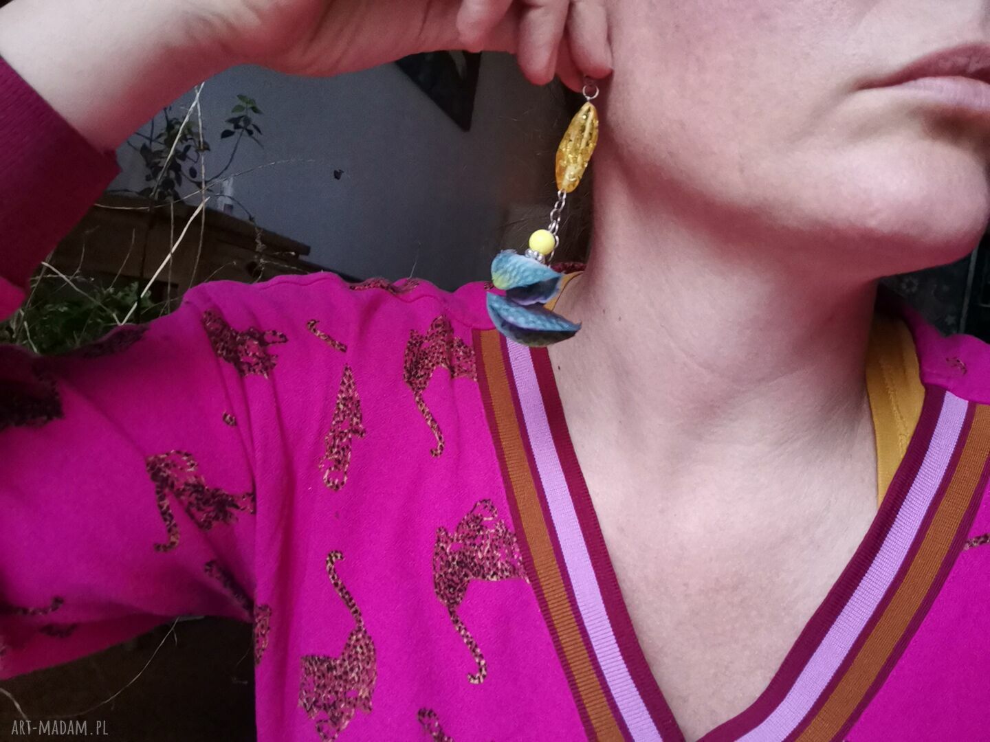 Kolczyki Boho „Zwariowane Kwiaty” - lekkie frędzle