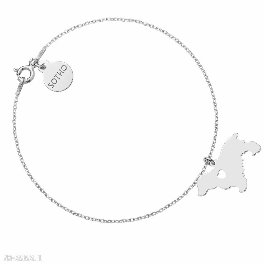 Srebrna bransoletka psem rasy cocker spaniel pies