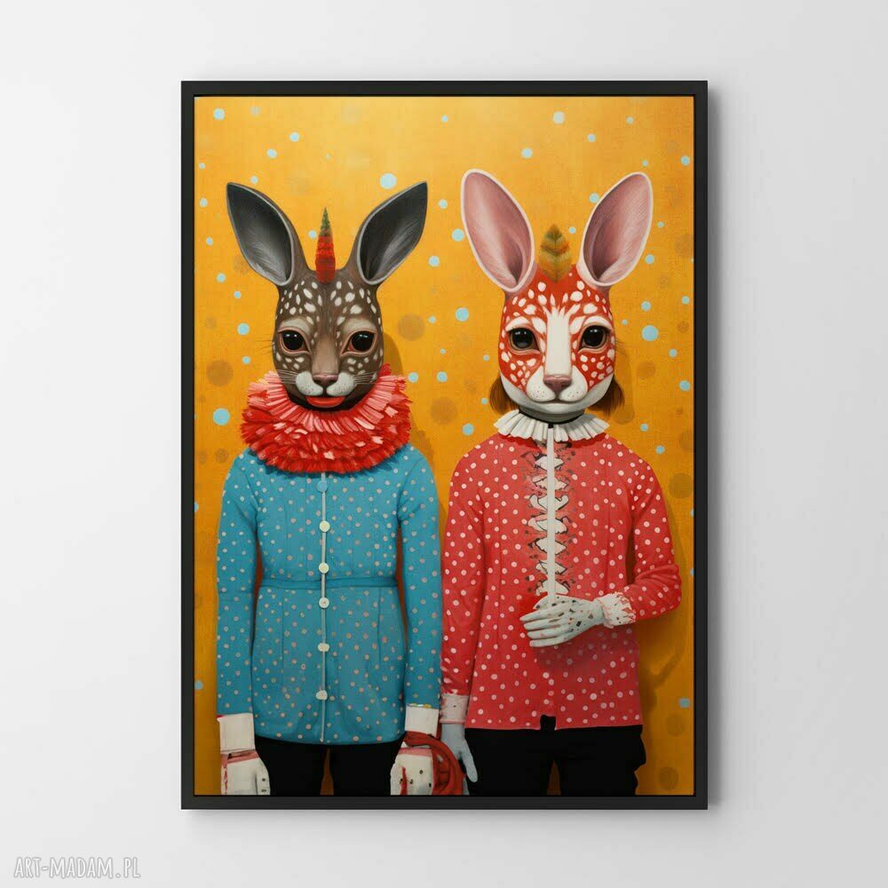 Plakat Zwierzęcy duet 61x91 cm - kolorowy na prezent