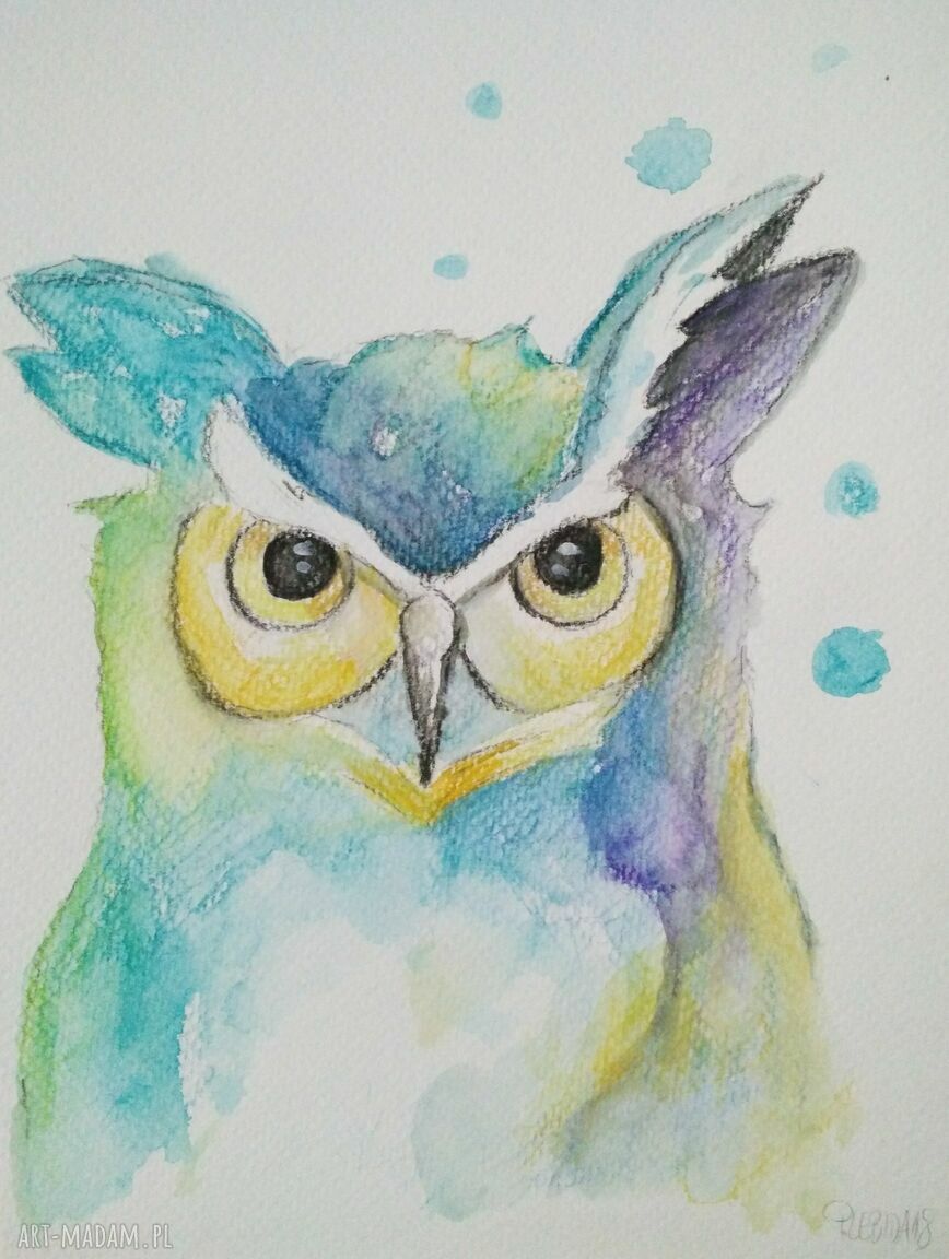 Zwierzęta - zestaw 4 akwareli ręcznie malowanych 18x24