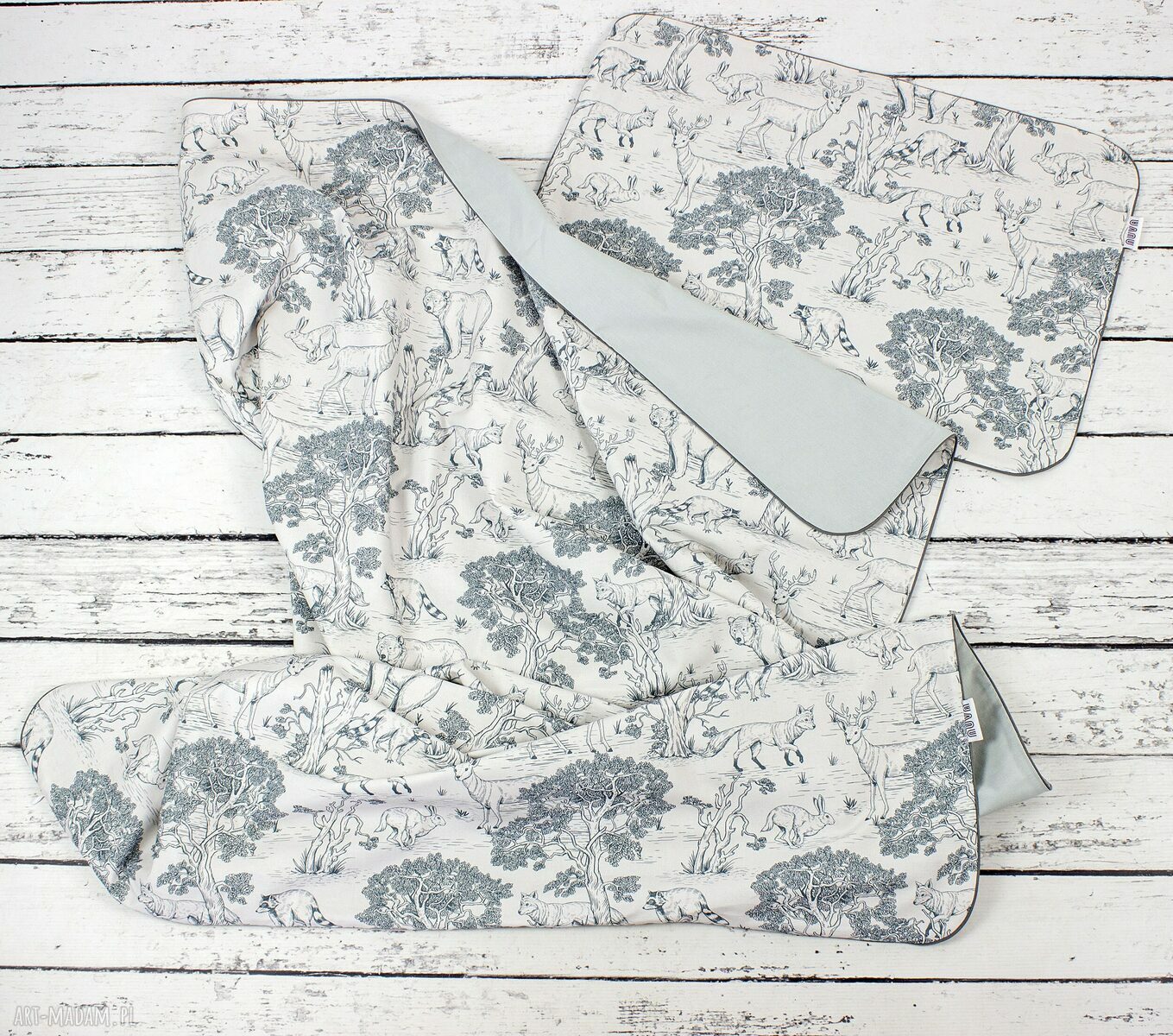 Zwierzęta Vintage - poszewka na pościel dla dziecka XS 90x75 cm