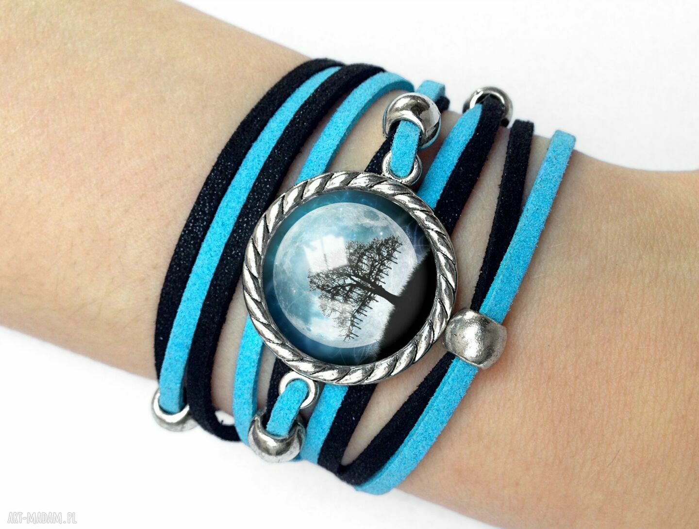 Bransoletka drzewo rzemień księżycowe życia księżyc