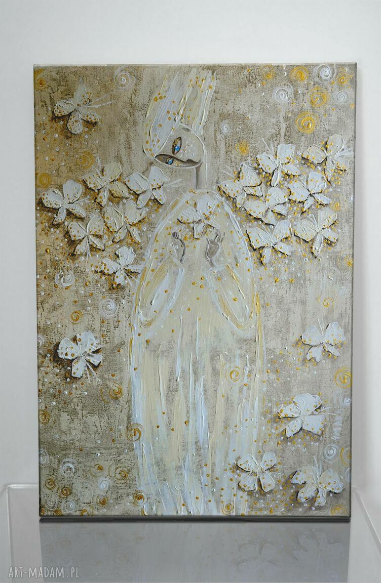 Życie człowieka ma kolor jego wyobraźni - obraz giclee z aniołem