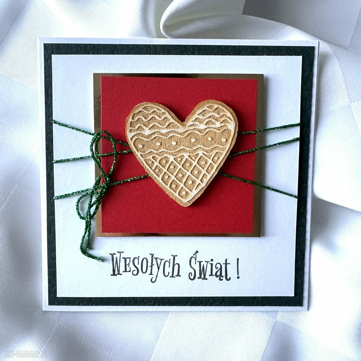 pomysł na świąteczny prezent: Kartka na Boże Narodzenie Święta Świąteczna Ręcznie zrobione