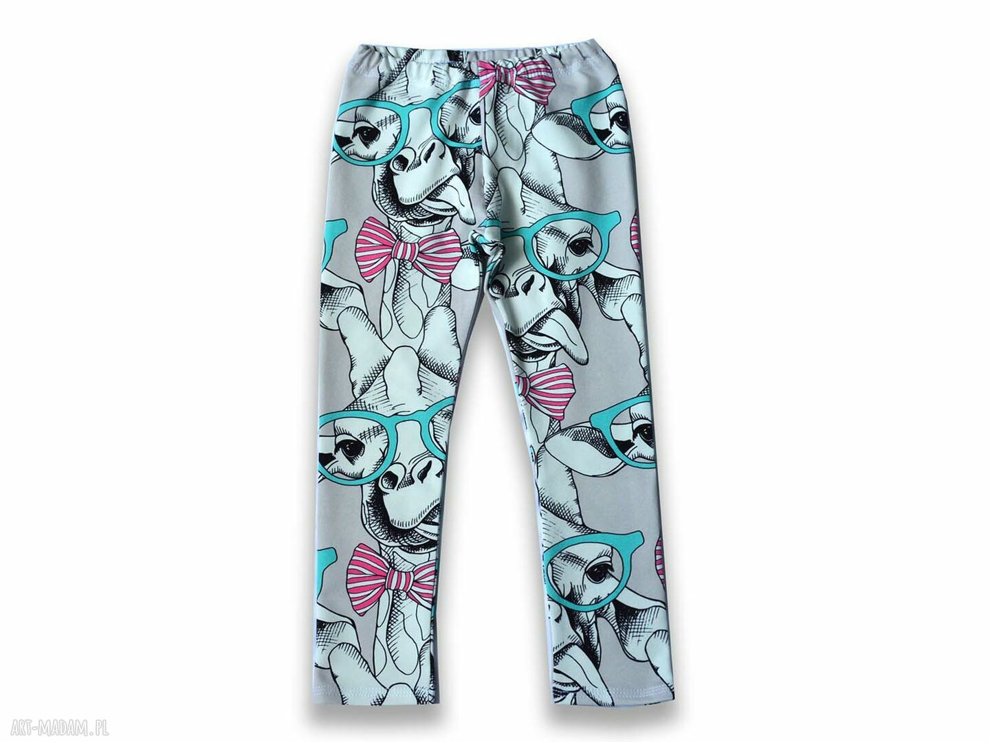 Legginsy dziecięce Żyrafa z dresówki - rozmiar 68-128