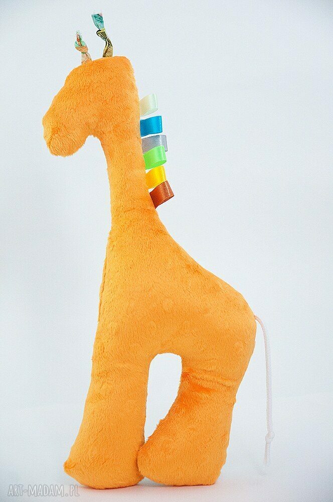 Pomarańczowa żyrafka Lilifranko - ręcznie szyta przytulanka 40 cm