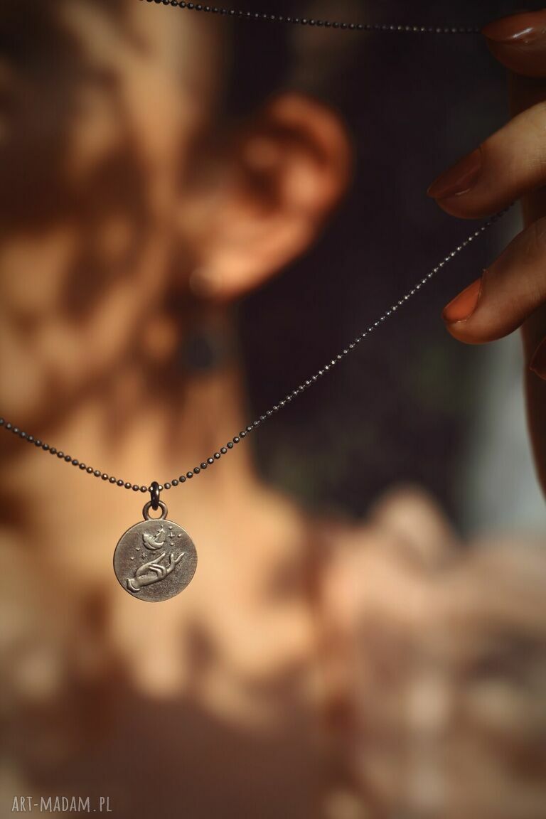 Żywioł powietrza - dwustronny amulet z srebra 925