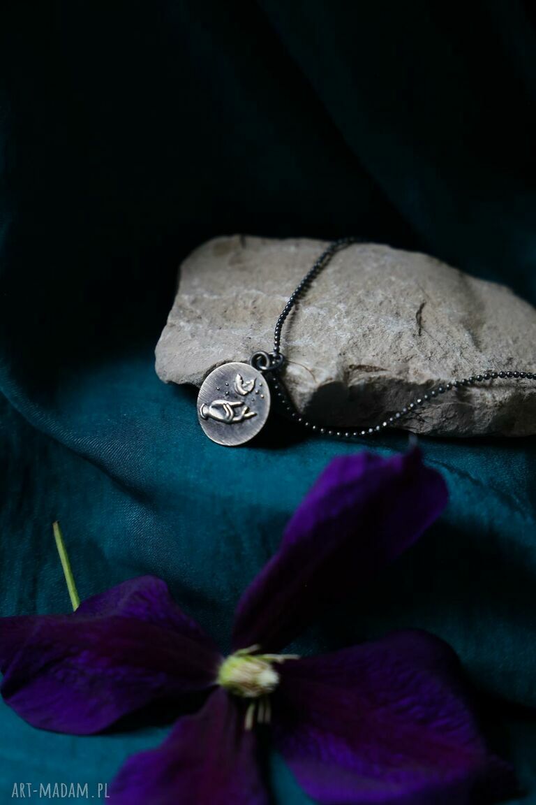 Żywioł powietrza - dwustronny amulet z srebra 925