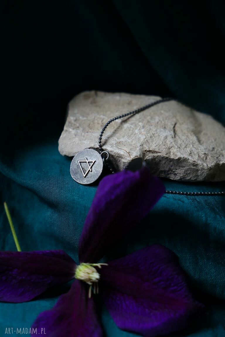 Żywioł powietrza - dwustronny amulet z srebra 925