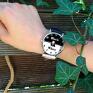 zegarki black black&white - skórzany zegarek z dużą
