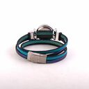 Zegarek-bransoletka turkusowo-morski z zawieszką