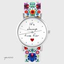 Zegarek - Time for love - folk biały, nato