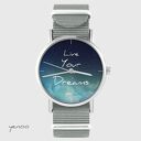 Zegarek - Live Your Dreams - szary, nato