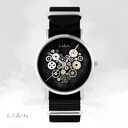 Zegarek - Steampunk Heart, czarne - nato