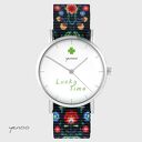Zegarek - Lucky time - folk czarny, nato