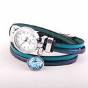 Zegarek-bransoletka turkusowo-morski z zawieszką