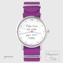 Zegarek - Make your soul happy amarant, nato