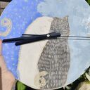 Zegar ceramiczny z kotami - ręcznie robiony Wolna Chwila
