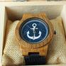 zegarki marynarski drewniany zegarek kotwica ekologiczny