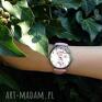 zegarki zegarek kwiat wiśni - skórzany