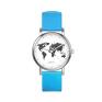 Yenoo handmade zegarki zegarek mały - mapa świata - silikonowy, pasek