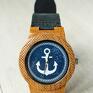 Eko Craft eleganckie zegarki zegarek kotwica drewniany ekologiczny
